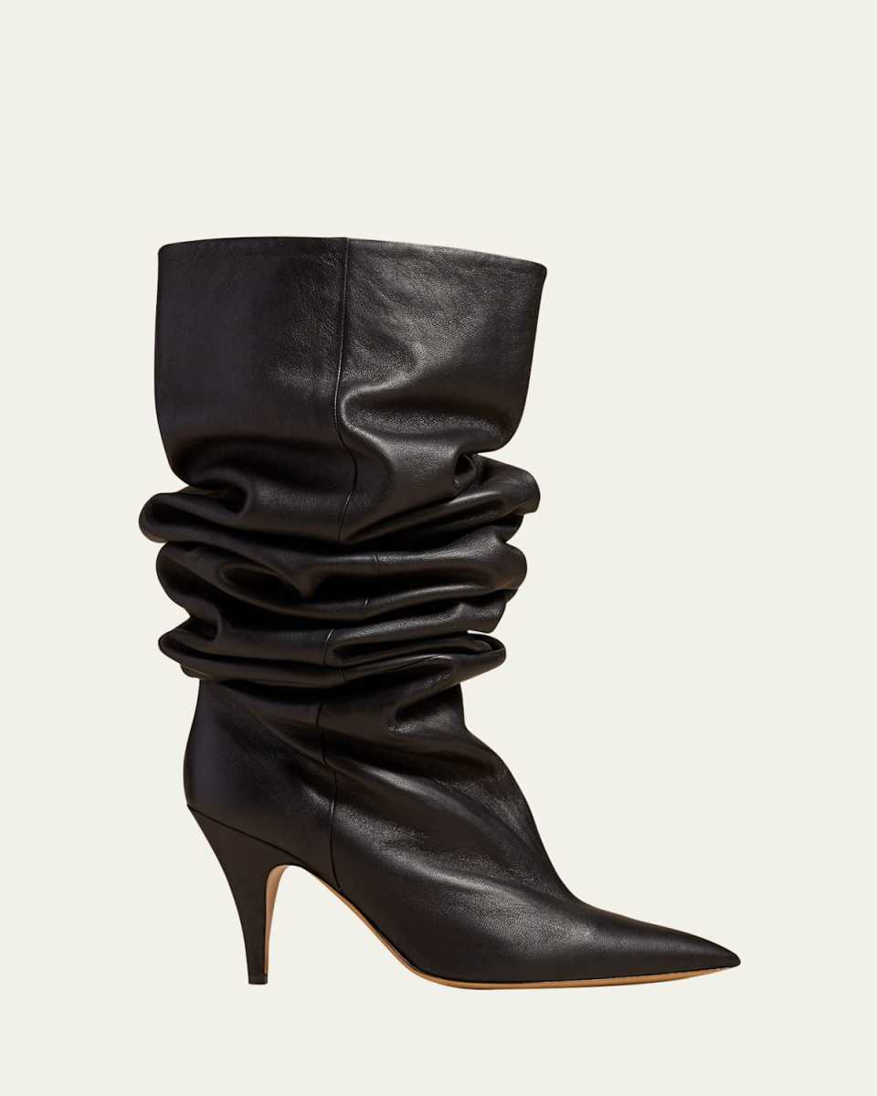 River Slouchy Leather Mid Boots